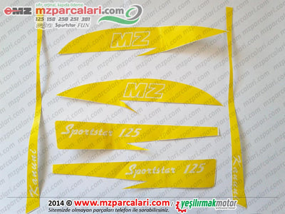 Kanuni MZ 125 Sportstar Etiket Takımı