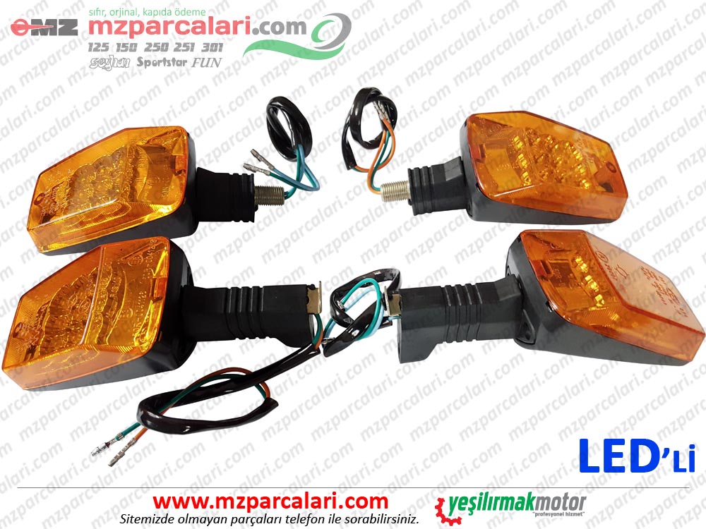MZ 125, 150, 251, 301, 500 Sinyal Pagani - 4 lü takım LEDLİ
