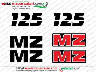 MZ 125 Etiket Takımı